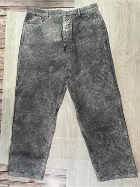 Outlier NYC Bombtwill pants size 34 color tye dye grey NEW Made in Portugal